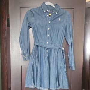 Ralph Lauren Denim Button-Up Dress with Belt
